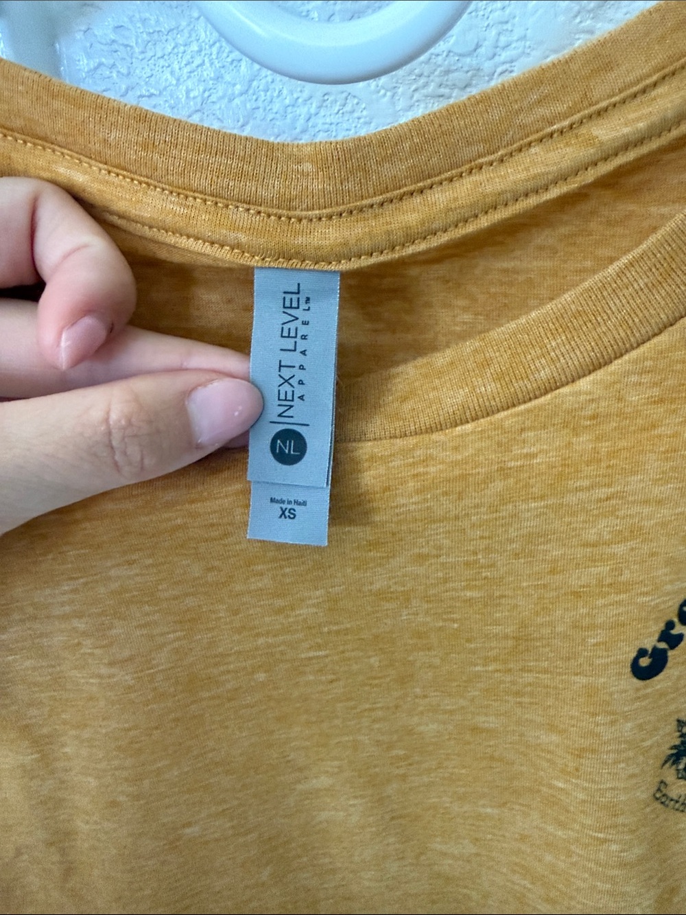 Cropped Mustard Yellow Graphic Tee - Picture 2 of 6